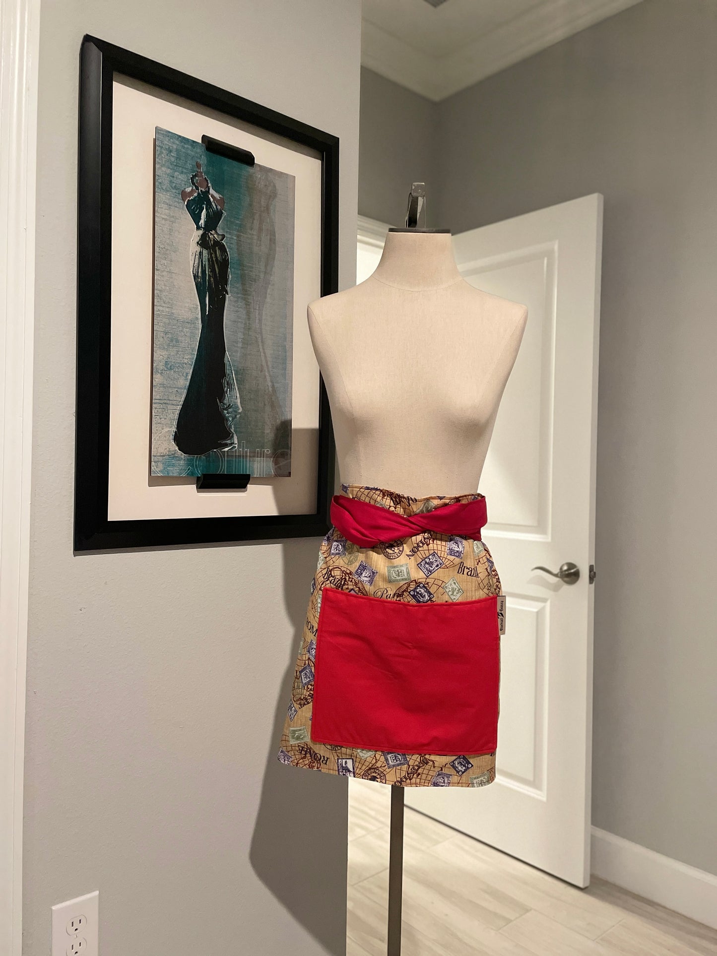 Travel Stamps Apron