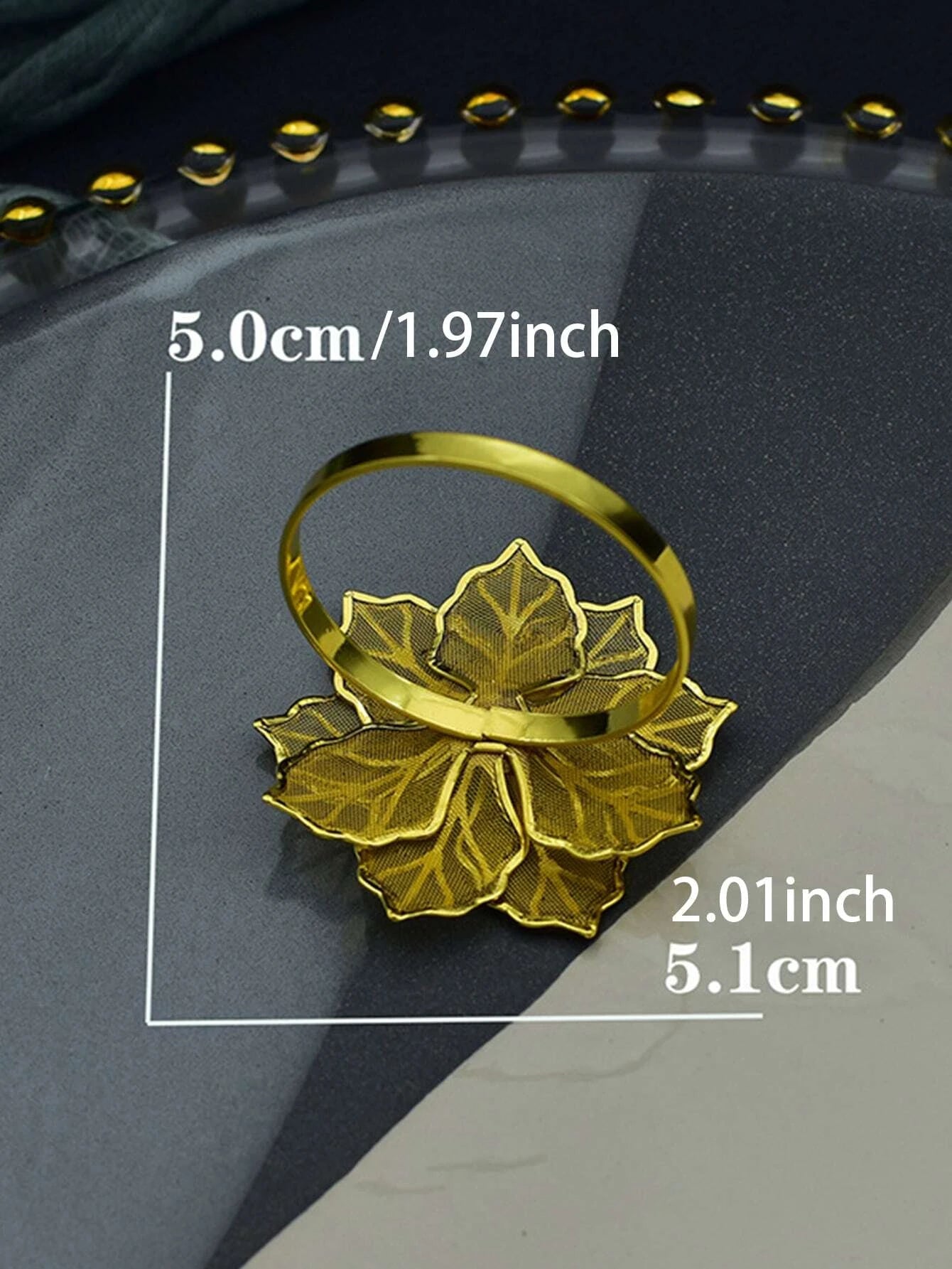 Flower Decor Napkin Holder Ring