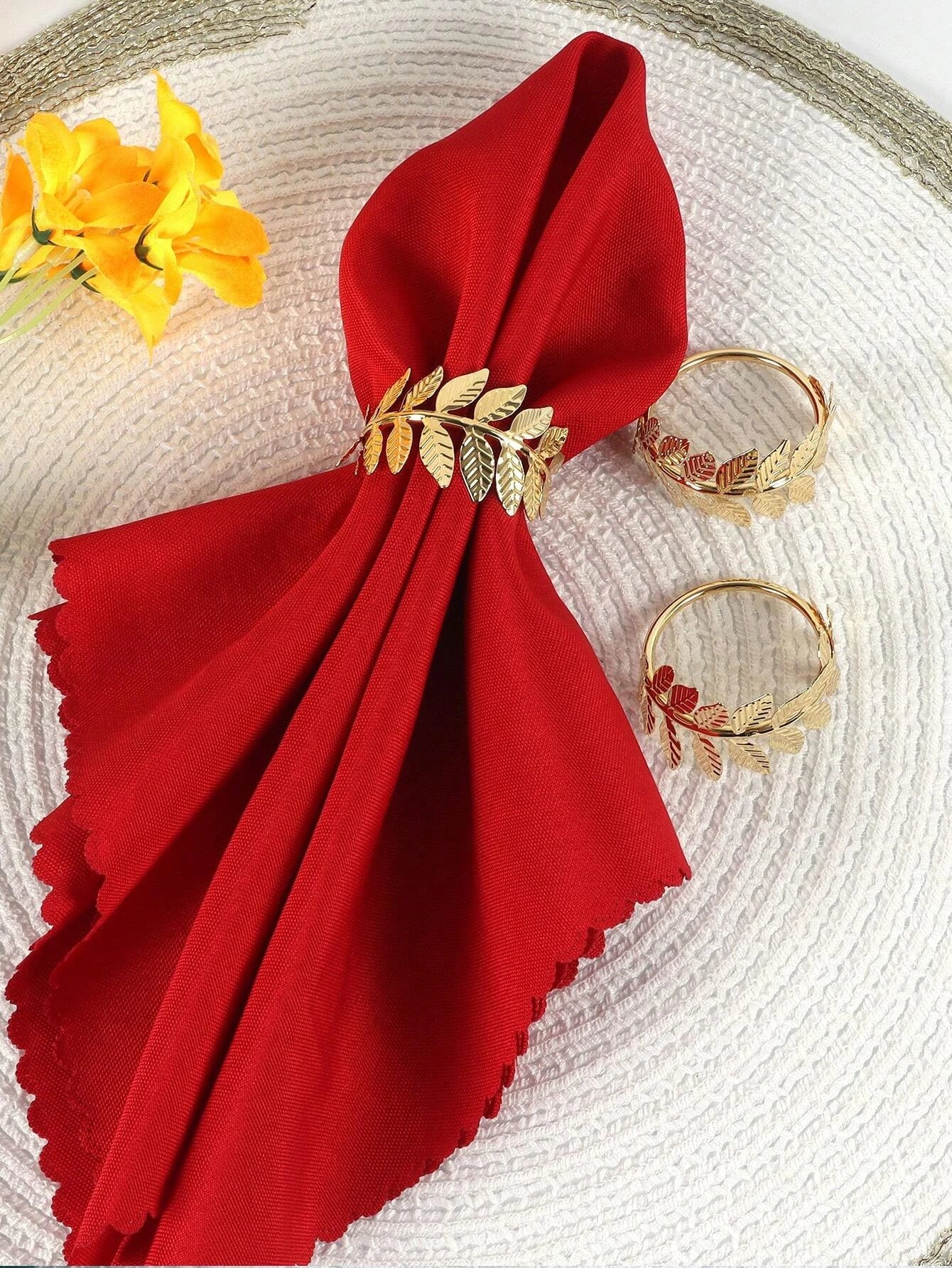 Creative Leaf Design Napkin Holder Ring