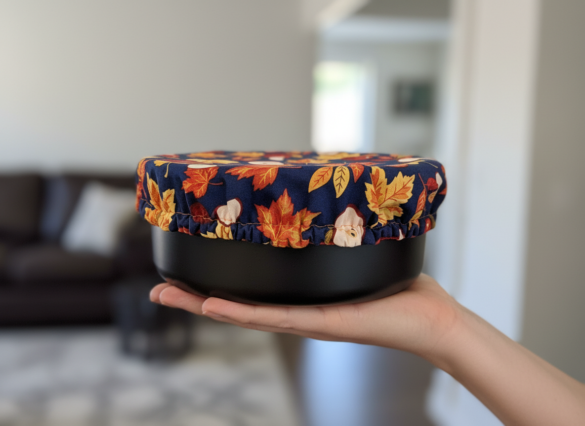 Fall Apples & Leaves Cotton Bowl Covers