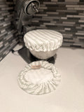 Green Striped Dobby Cotton Bowl Covers