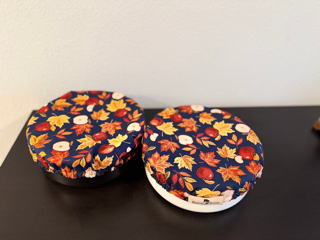 Fall Apples & Leaves Cotton Bowl Covers