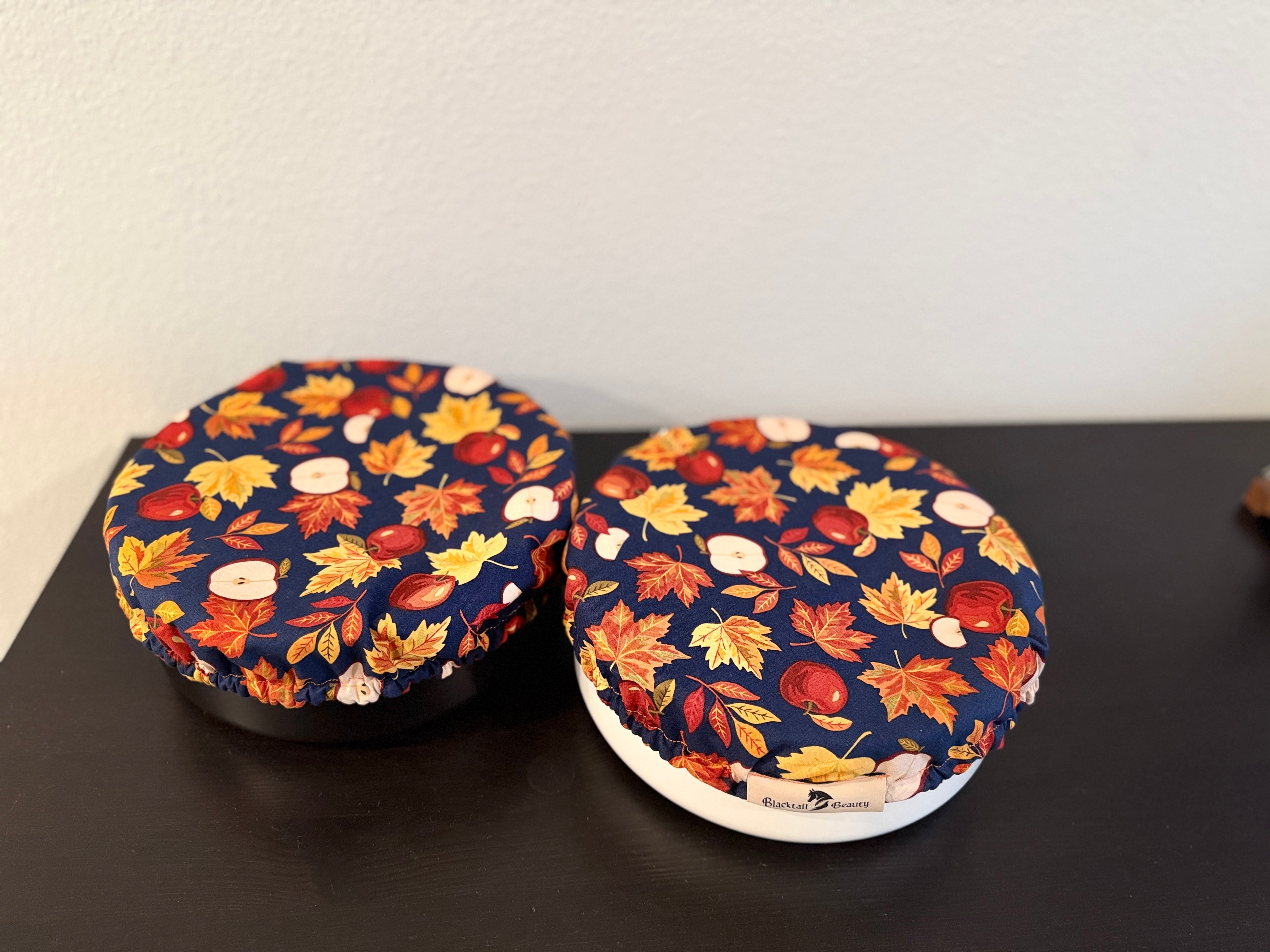 Fall Apples & Leaves Cotton Bowl Covers