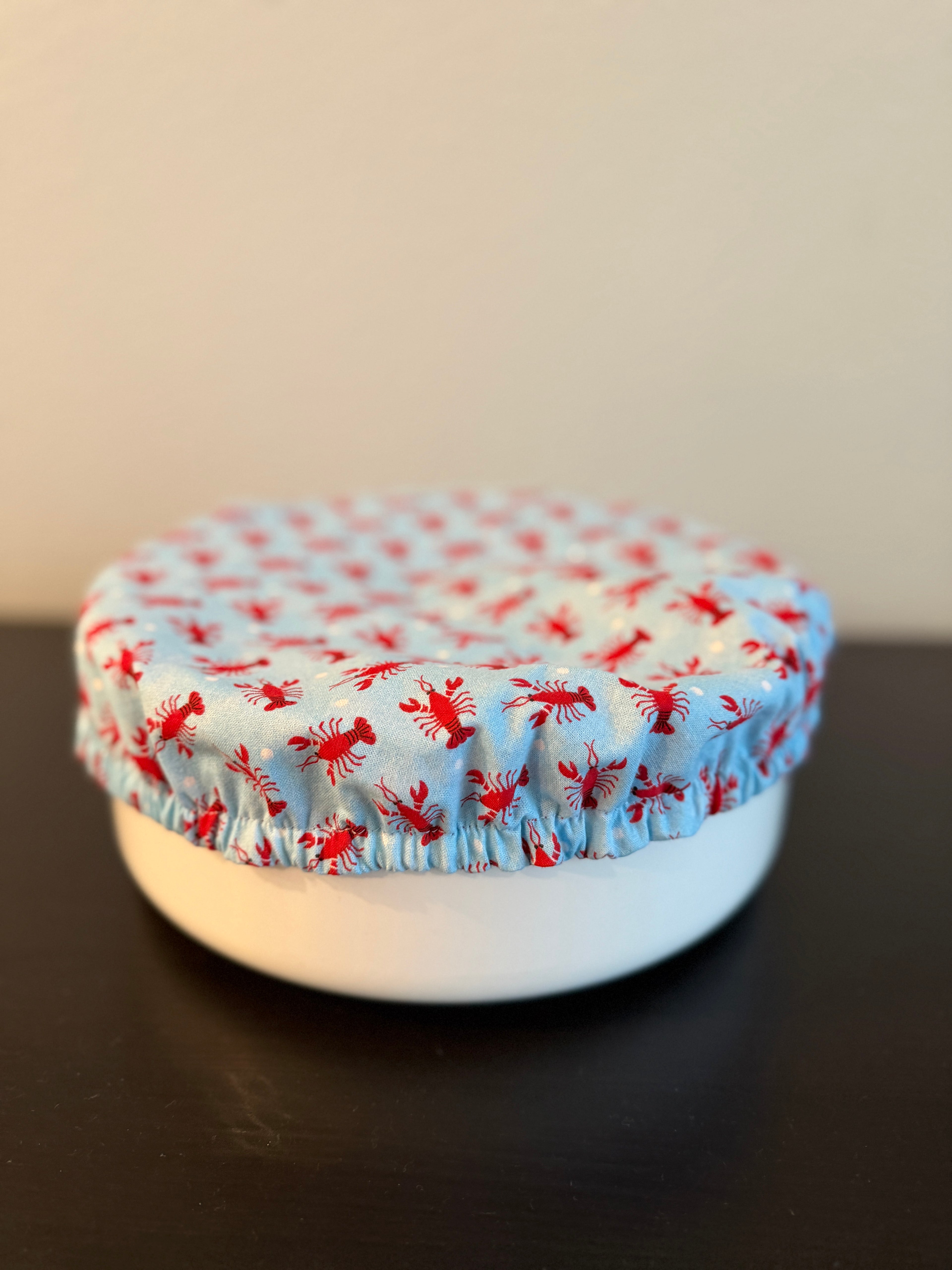 Lobster Polka Dot Cotton Bowl Covers