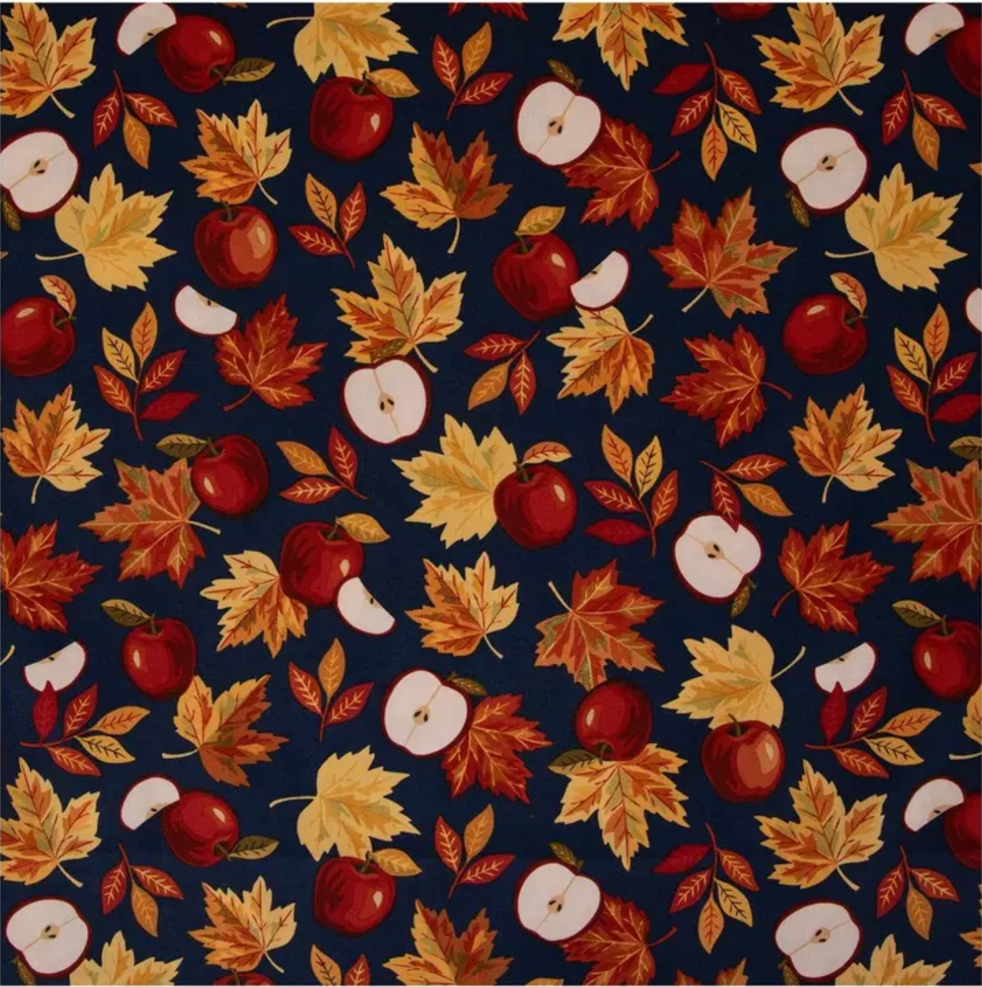 Fall Apples & Leaves Cotton Bowl Covers