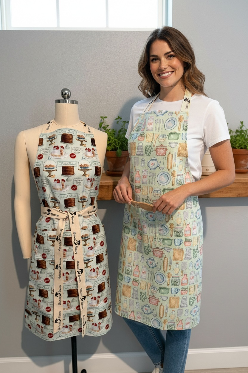 Tossed Cooking Utensils Apron