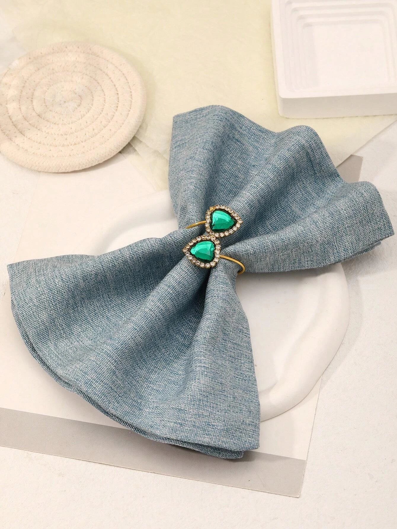 Rhinestone Heart Decor Napkin Ring