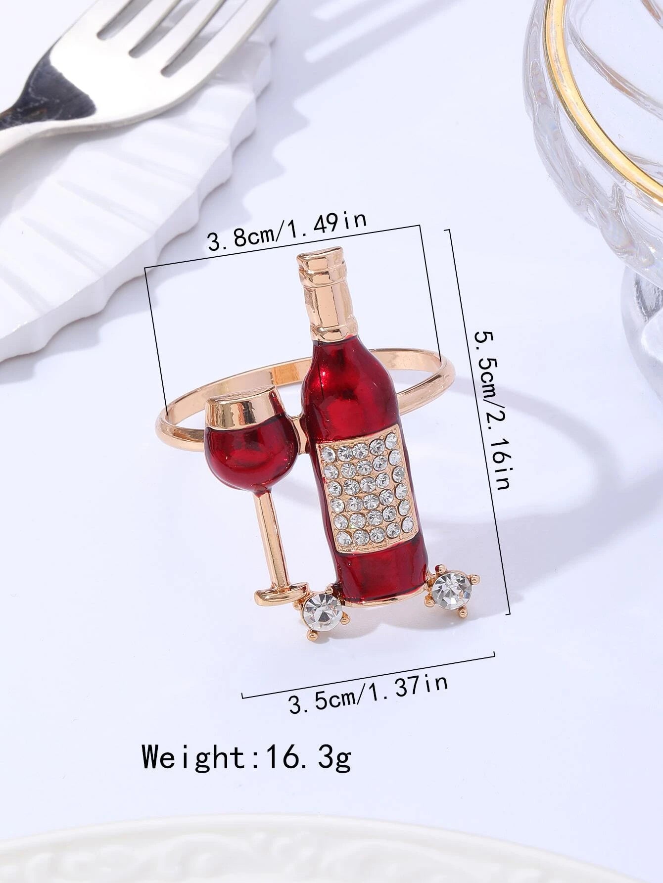 Creative Wine Shaped Napkin Ring