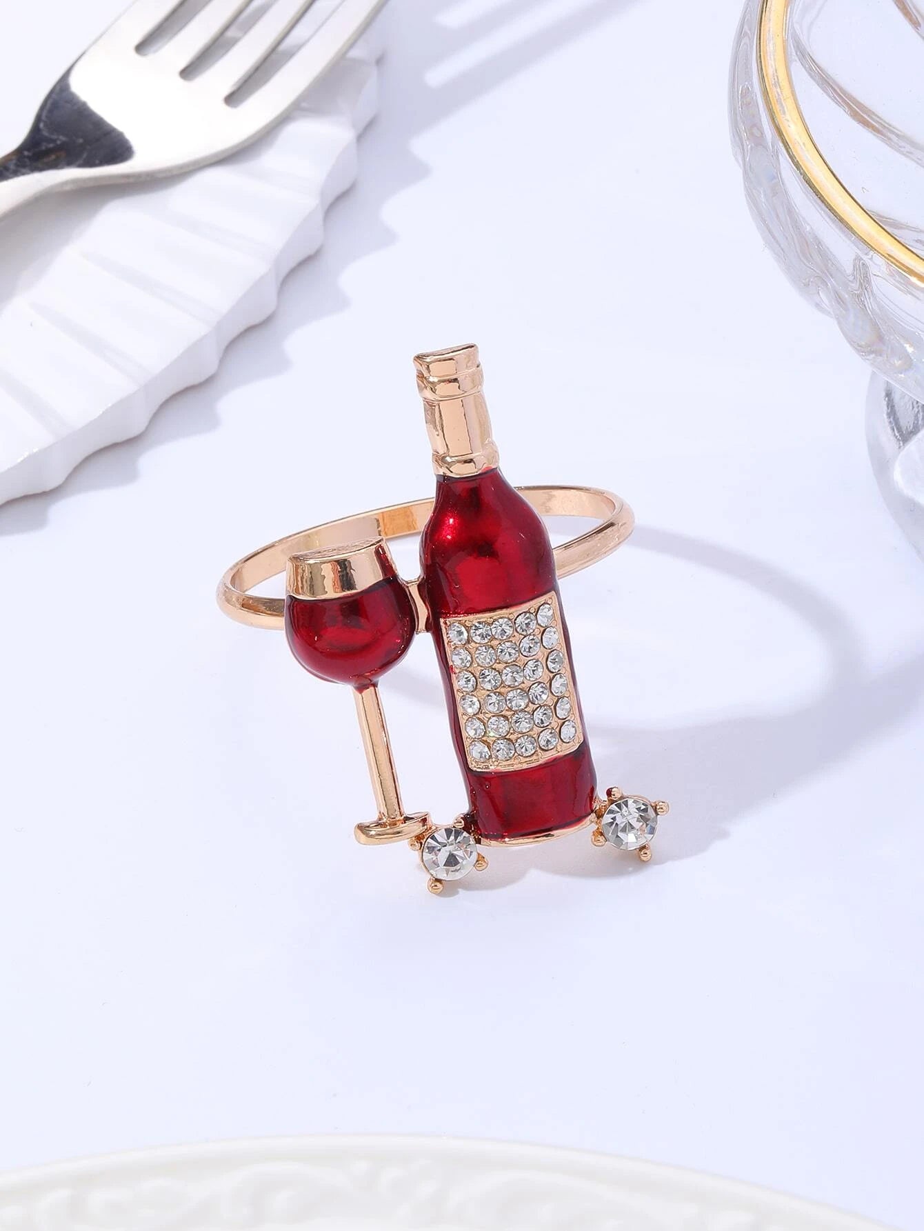 Creative Wine Shaped Napkin Ring